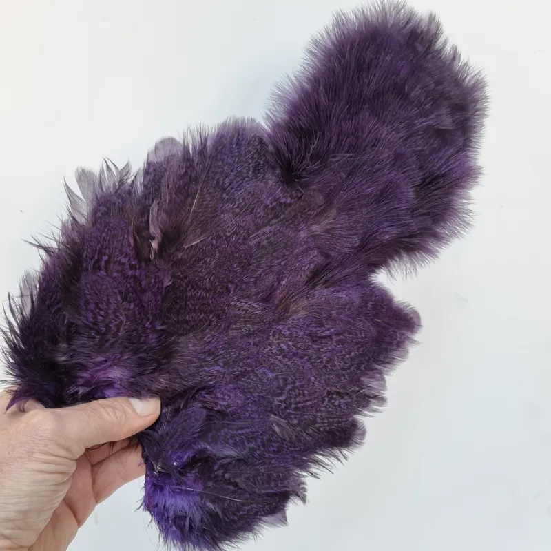 Whiting Coq de Leon Hen Soft Hackle with Chickabou in Speckled Purple